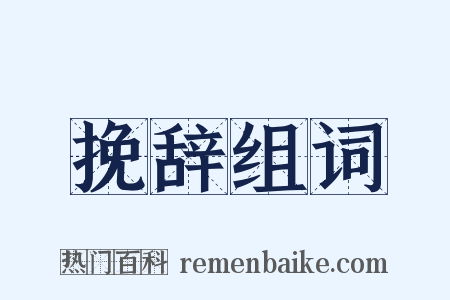 挽辞组词是什么意思的图片